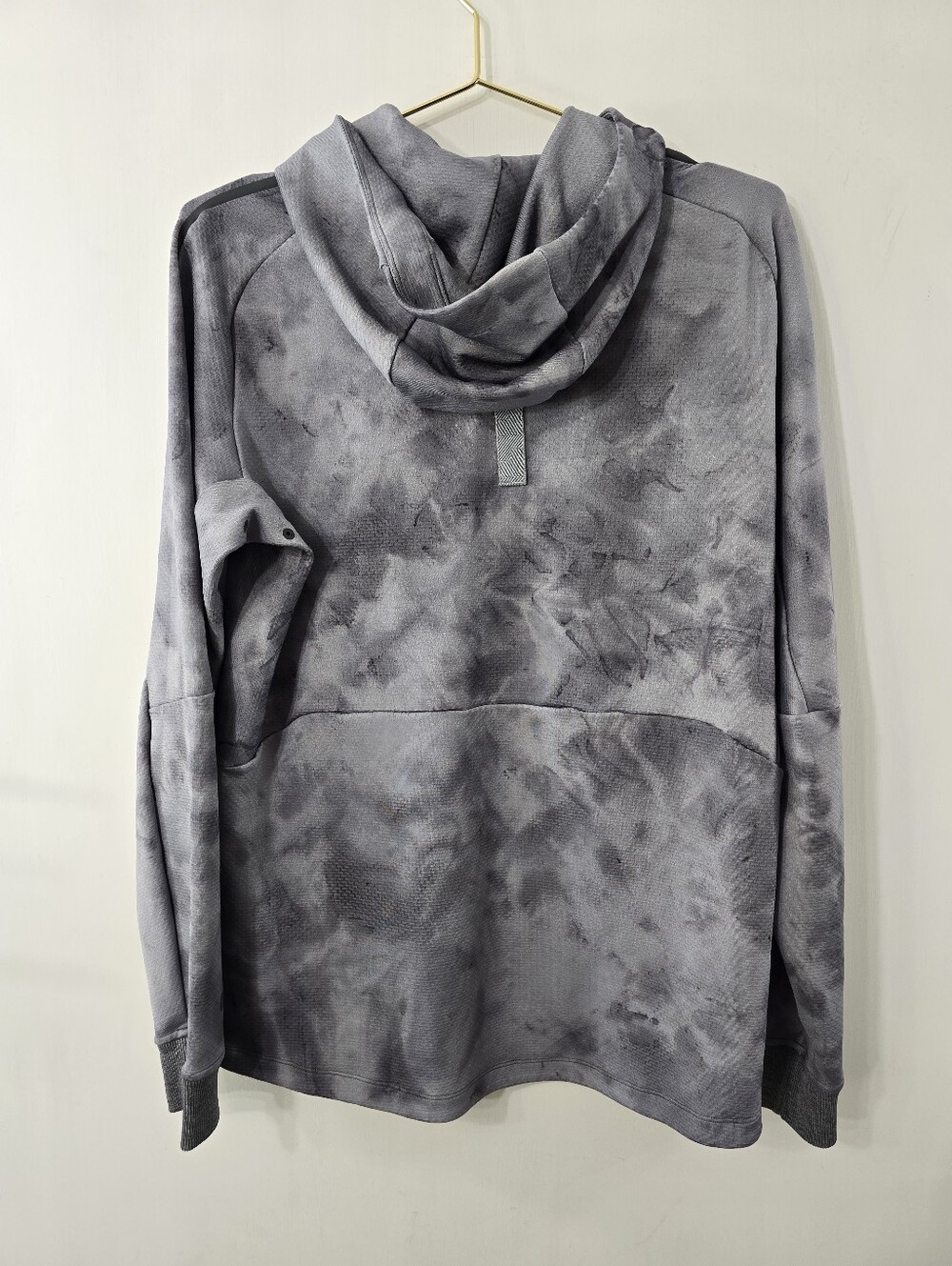 Lululemon Textured Tech Hoodie Diamond Dye Rhino Grey Anchor Sweatshirt Gray M - Picture 13 of 15